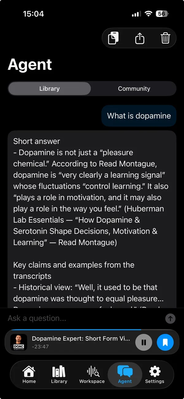 Agent: ask your library